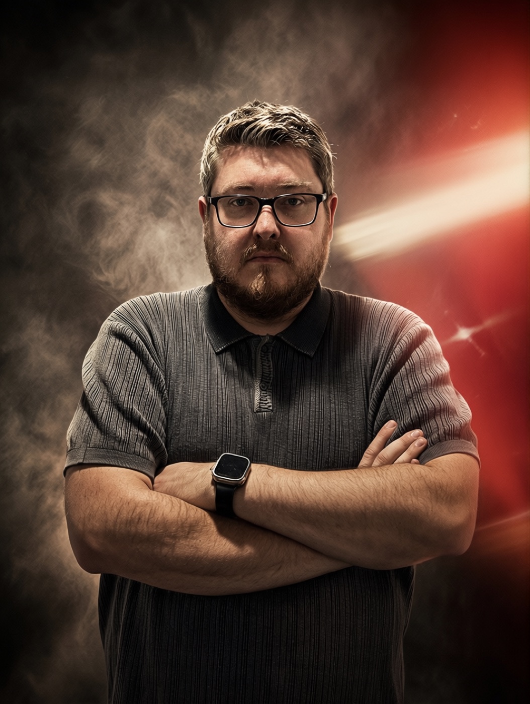Seth in warm red light