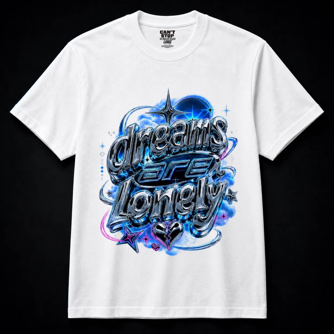 Chrome Heartbreak Tee product mockup